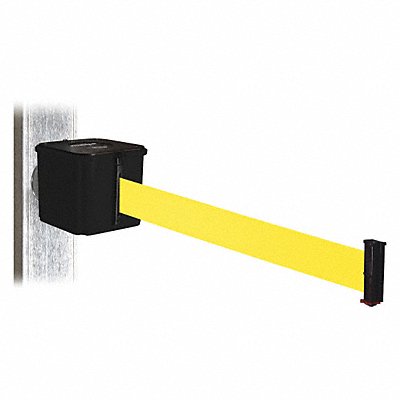 RETRACTA-BELT WH412SB25YWMM Belt Barrier Blk Magnet Yellow Belt 25ft. L
