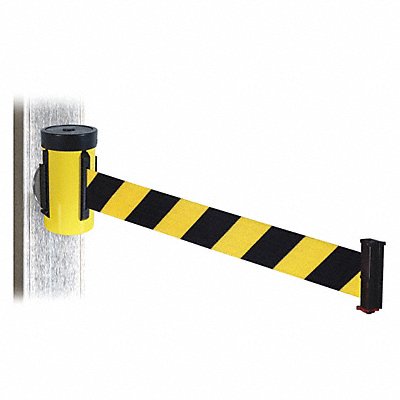 RETRACTA-BELT WH700YWBYDMM Belt Barrier Yellow Black/Yellow Belt 10 ft L