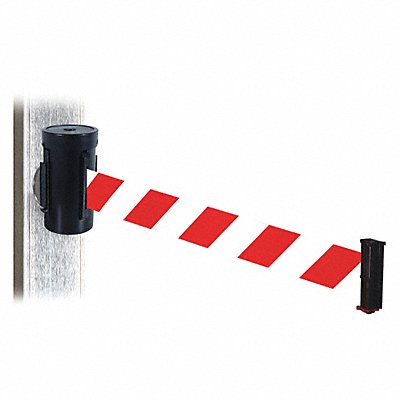 RETRACTA-BELT WH700SBRWDMM Belt Barrier Blk Red/White Belt 10 ft L