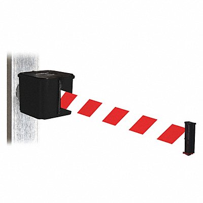 RETRACTA-BELT WH412SB20RWDMM Belt Barrier Blk Red/White Belt 20 ft L