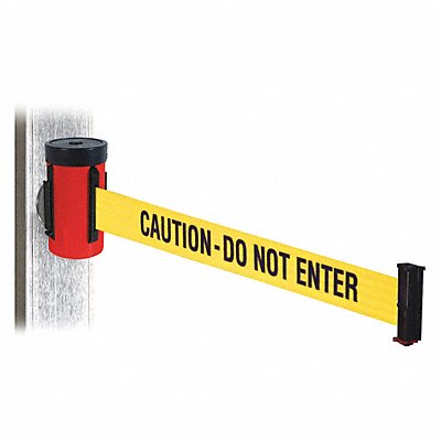 RETRACTA-BELT WH700RDCAUMM Belt Barrier Red Magnet Yellow/Blk Txt Belt
