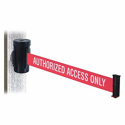 RETRACTA-BELT WH700SBAAOMM Belt Barrier Black Red/White Text Belt