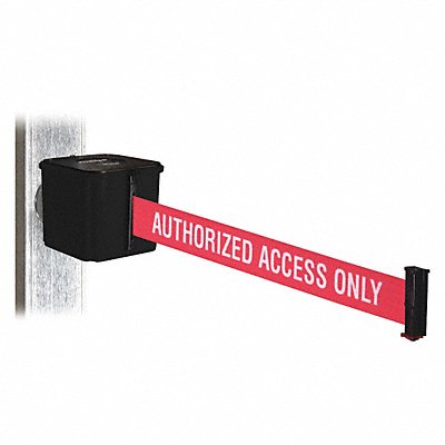 RETRACTA-BELT WH412SB15AAOMM Belt Barrier Black 4-1/2 in W x 4 in H