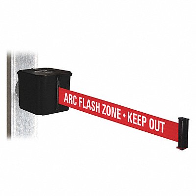 RETRACTA-BELT WH412SB30ARCMM Belt Barrier Blk ARC Flash Zone Keep Out