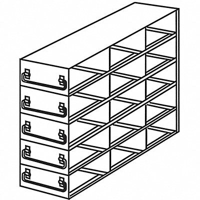 ARGOS TECHNOLOGIES RDS10035A Freezer Rack Holds 15 Boxes SS