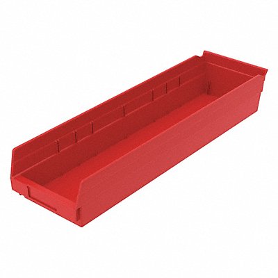 AKRO-MILS 30164RED F8875 Shelf Bin Red Industrial Grade Poly 4 in