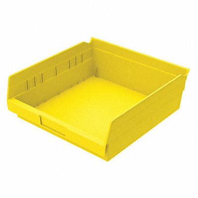 GRAINGER 30170YELLOBLANK Shelf Bin Yellow Indstr Grd Poly 4 in