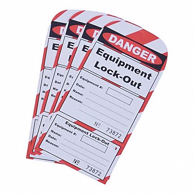 IDEAL WAREHOUSE INNOVATIONS INC. 701186 Replacement Lockout Tags 6 W PK25