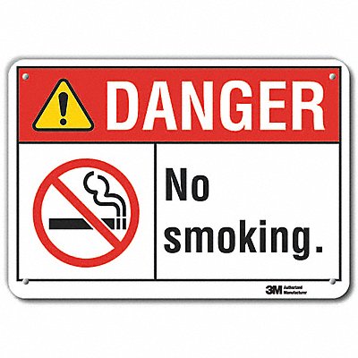 LYLE LCU40170RA10x7 No Smoking Sign 7 in x 10 in Aluminum