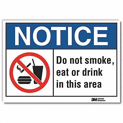 LYLE LCU50024ED10x7 Notice Sign 7 in x 10 in Non-PVC Polymer