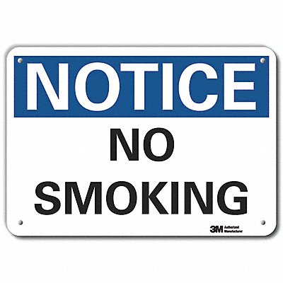 LYLE LCU50079RA10x7 No Smoking Sign 7 in x 10 in Aluminum
