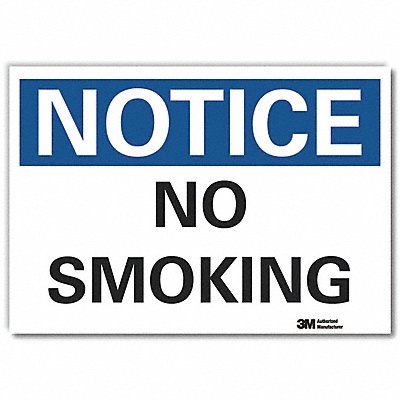 LYLE LCU50079RD10x7 No Smoking Notice Reflective Label 7inx10in