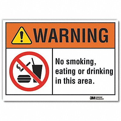 LYLE LCU60027ED14x10 Warning Sign 10inx14in Non-PVC Polymer