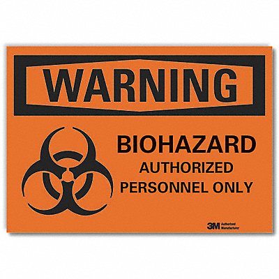LYLE LCU60045RD5x35 Biohazard Warning Reflective Label 3.5inx5in