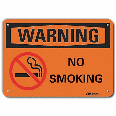 LYLE LCU60056RA14x10 Reflective No Smoking Warning Sign 10x14in Alum