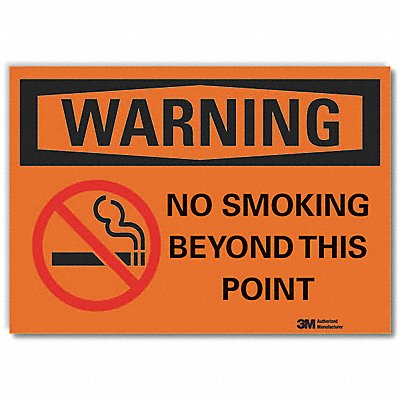 LYLE LCU60057RD5x35 No Smoking Warning Reflective Label 3.5x5in