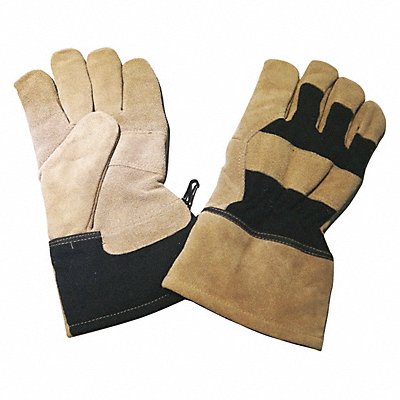 CONDOR 48WU33 J4948 Leather Gloves Black/Beige 2XL PR