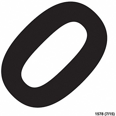 JJ KELLER 1578 Number Label 0 Black PK20