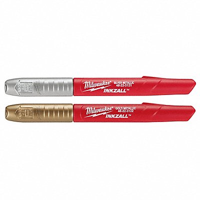 MILWAUKEE 48223123 Industrial Marker Silver/Gold 0.05in PK2
