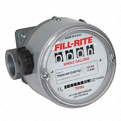 FILL-RITE TN860AN1CAB2GAC Flowmeter 150 PSI 1-1/2 in Mechanical