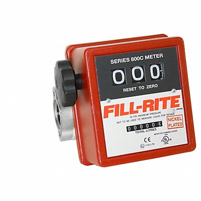 FILL-RITE 807CNL1X418 Flowmeter 50 PSI 20 GPM 1 in 50 SSU