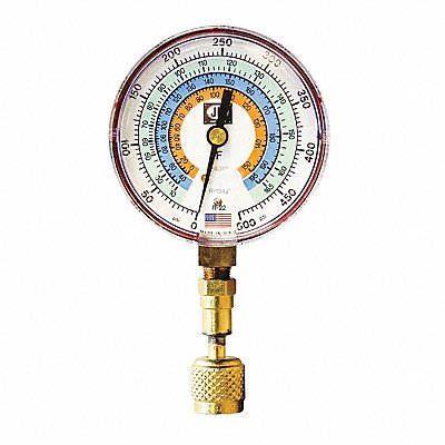 JB INDUSTRIES QCG856 Test Gauge Red For R-22 R-134A R-404A