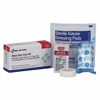FIRST AID ONLY 750010 Burn Care Kit 5pcs 2 1/8 W 1.25 H Red