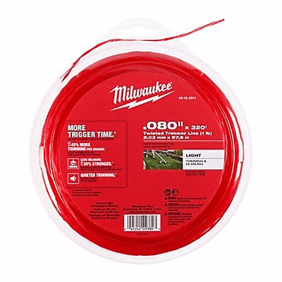 MILWAUKEE 49162811 String Trimmer Line Red Nylon