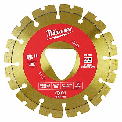 MILWAUKEE 49937265 6 x.100 10MM TRIANGLE U-NOTCH YELLOW