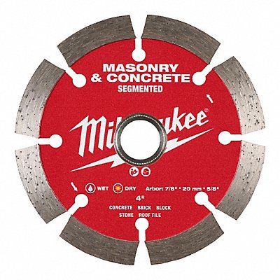 MILWAUKEE 49939302 Diamond Saw Blade Diam 4 Arbor 7/8