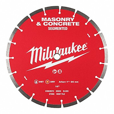 MILWAUKEE 49939314 Diamond Saw Blade Diam 14 Arbor 1
