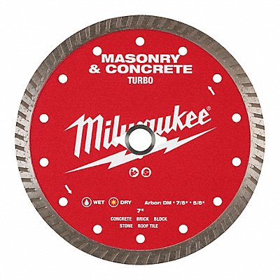 MILWAUKEE 49939407 7 DiamondBlade Diam 7 Arbor 5/8 7/8