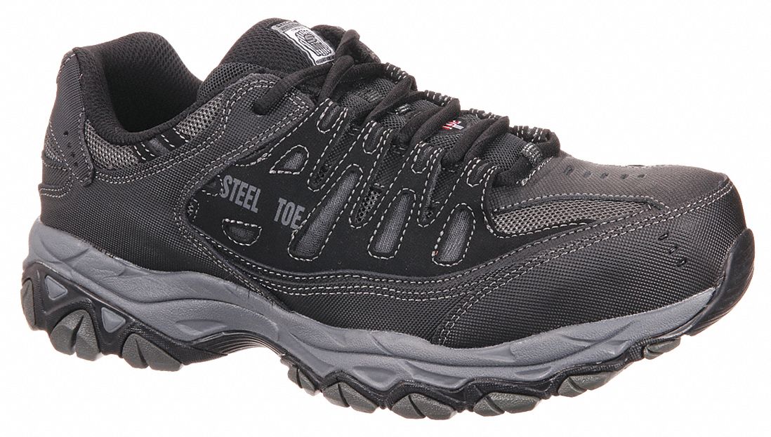 SKECHERS 77055BKCCSIZE75 Athletic Shoe M 7 1/2 Black PR