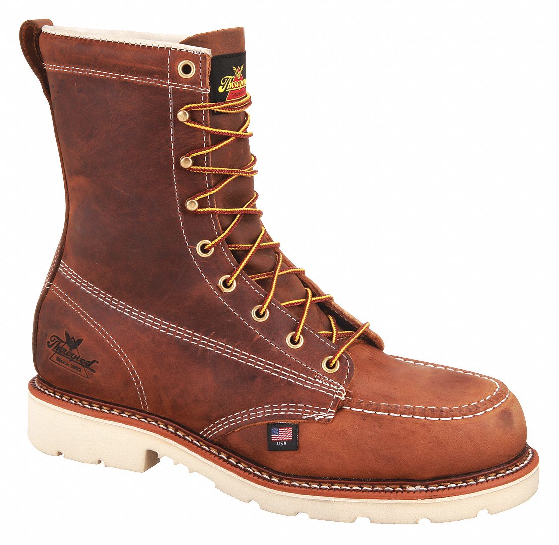 THOROGOOD SHOES 80443787EE 8-Inch Work Boot EE 7 Brown PR
