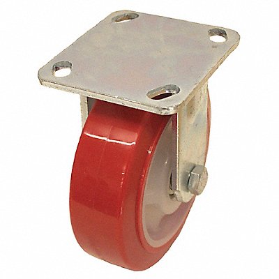 GRAINGER P21RURPW080K14 Standard Plate Castor Rigid 880 lb.