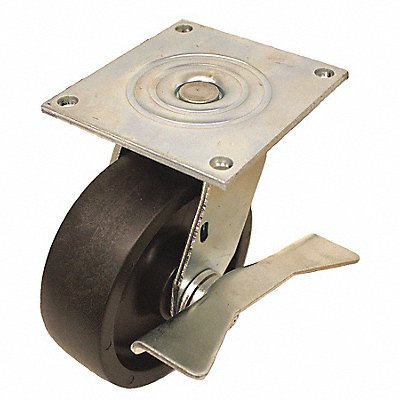 GRAINGER P21SPB060R15CB Standard Plate Castor Swivel 700 lb.