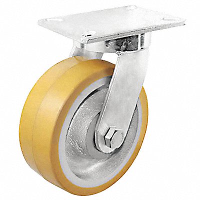 GRAINGER P27SUY080R16 Kingpinless Plate Castor Swivel 2500 lb.