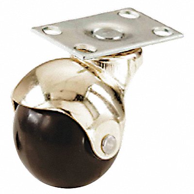 GRAINGER P4SPB020GPBF Standard Plate Castor Swivel 80 lb.