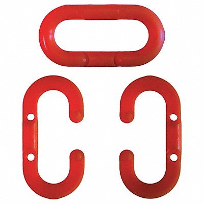 GRAINGER 3070510 Chain Link Red 1-1/2 Size Plastic PK10