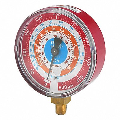 YELLOW JACKET 49151 Red 134a Gauge