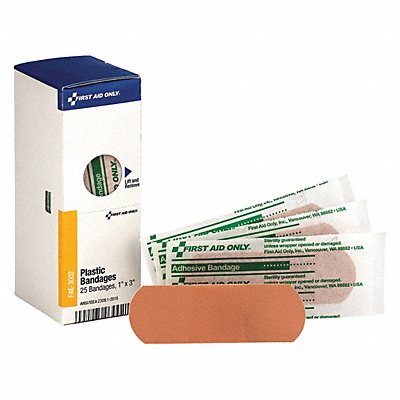 GRAINGER FAE3002 Adhesive Bandages 3 x1 PK25