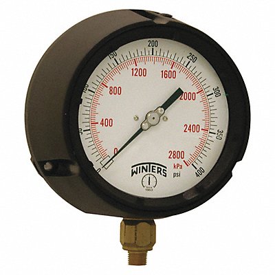 WINTERS PPC5088SG45 Pressure Gauge 4-1/2 Dial Size Black