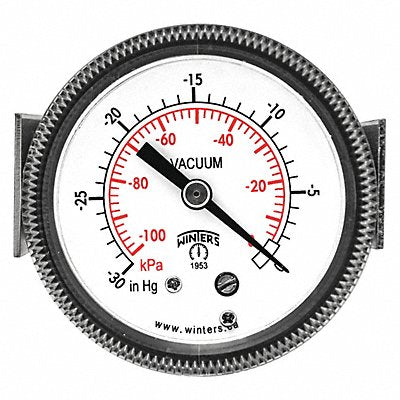 WINTERS P9U901428UC K4522 Vacuum Gaugee 2 Dial Size Black