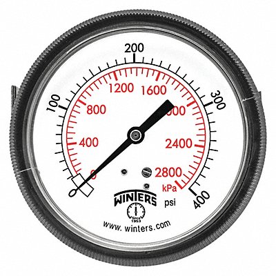 WINTERS P9U901462UC K4521 Pressure Gauge 3-1/2 Dial Size Black