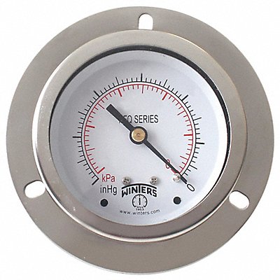 WINTERS PFQ902DRY25FF K4541 Pressure Gauge 2-1/2 Dial Size Silver