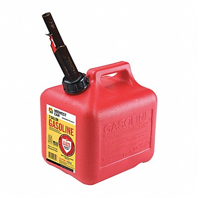 FLAME SHIELD 2310 Gas Can 2 gal Self Red HDPE 9-3/4 H