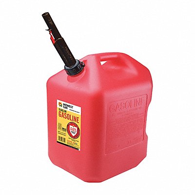 FLAME SHIELD 6610 Gas Can 6 gal Self Red HDPE 16-1/16 H