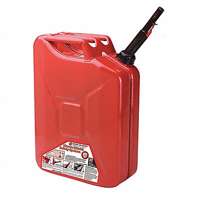FLAME SHIELD 5810 Gas Can 5 gal Self Red Steel 18-1/4 H