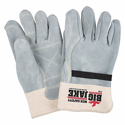 MCR SAFETY 1745L J7532 Leather Gloves Grey L PK12