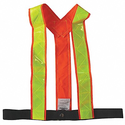 CONDOR 491R68 Safety Vest Orange/Red L Hook & Loop